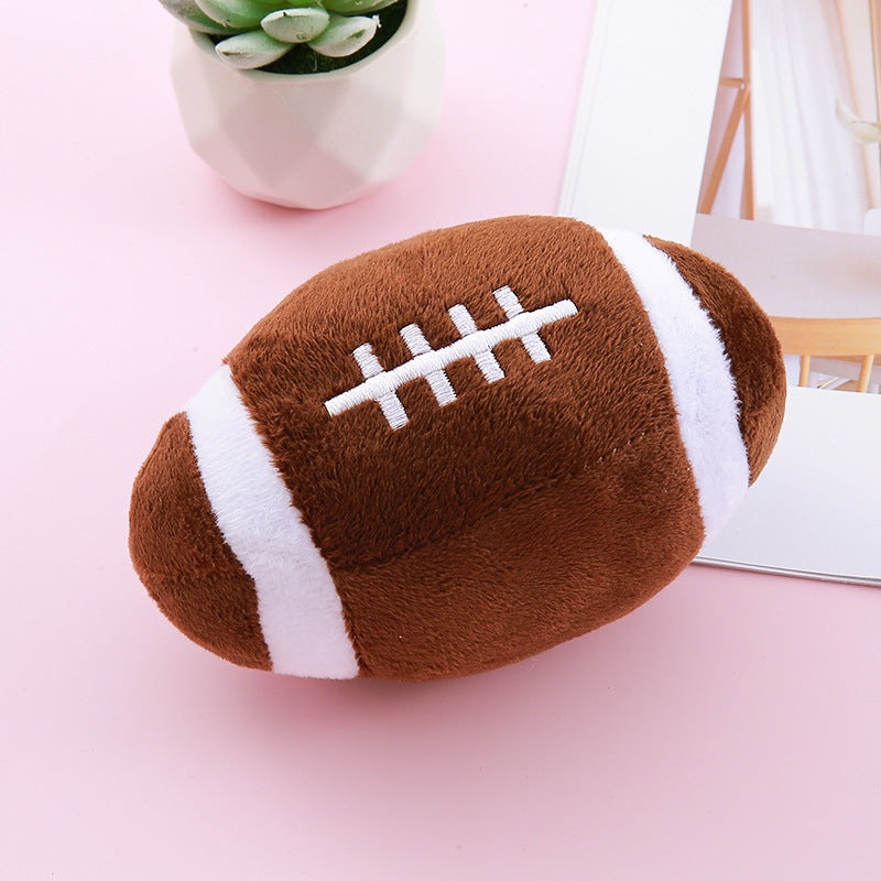 Pet Plush Squeaky Simulation Ball Dog Toy