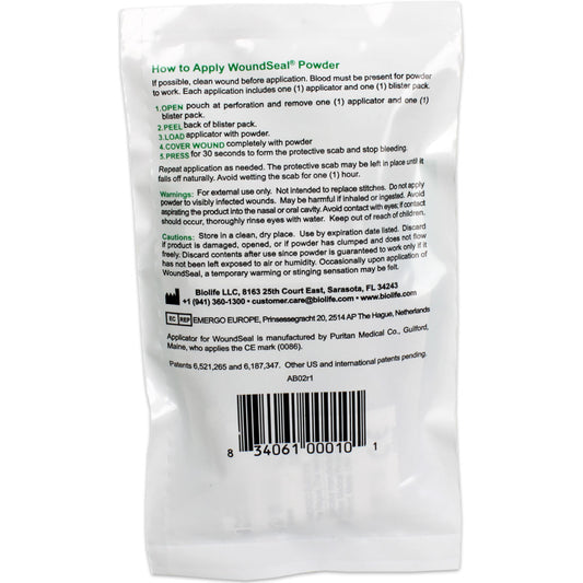QR WoundSeal + Applicator for Nosebleeds, 2 Applications