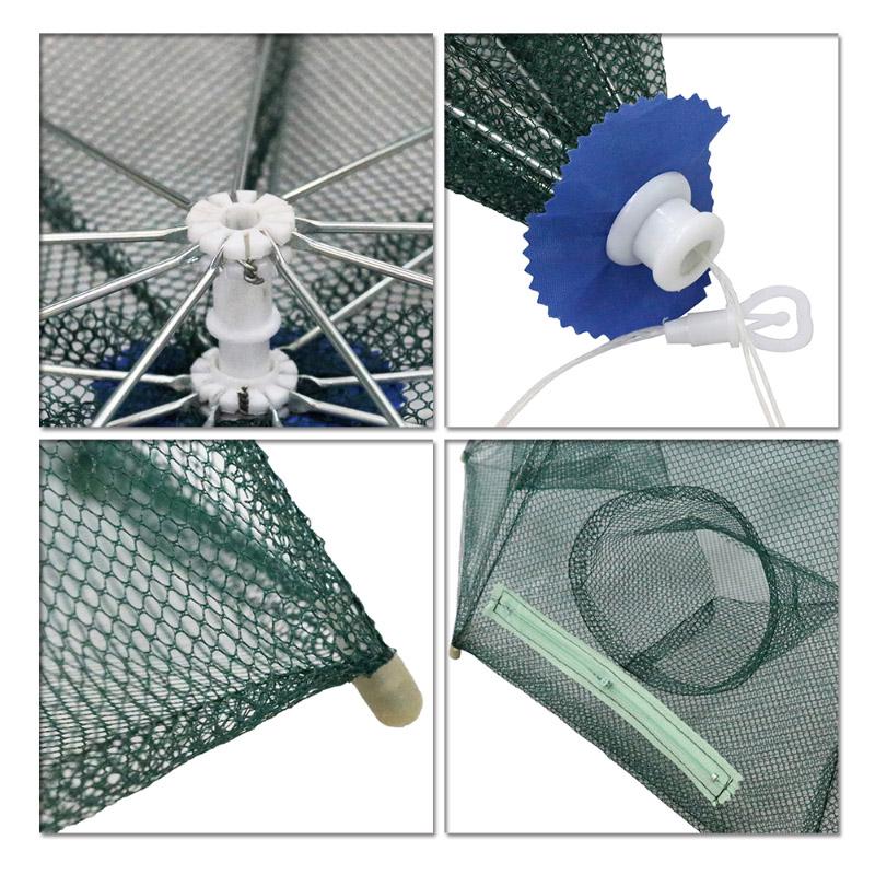 10 Holes Crayfish Net Cast Folding Fishing Nets Automatic