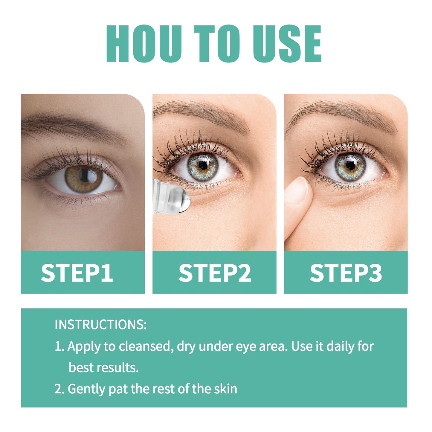 Vision Enhance Roller, Relax Eye Vision Relieve Dry Eye Fatigue Care Massage Roller