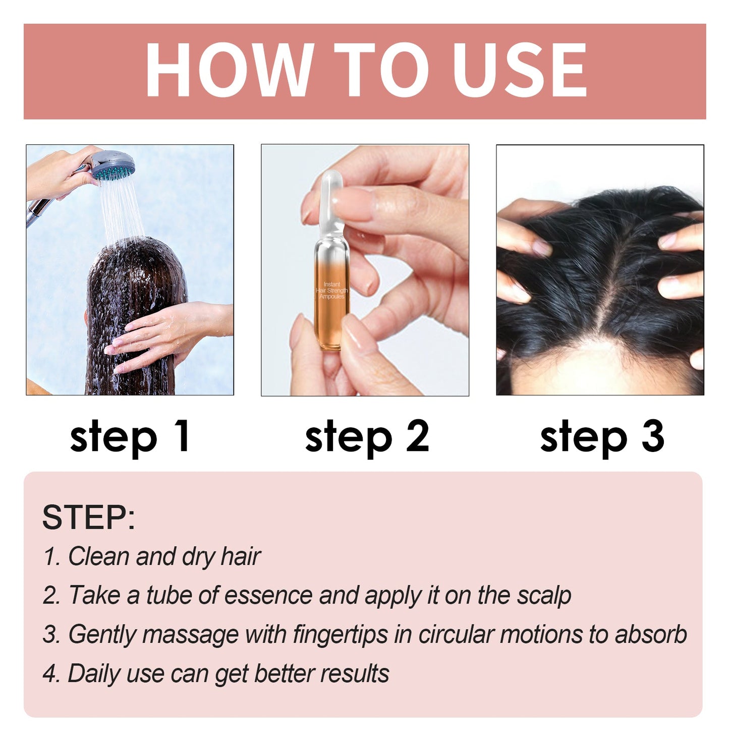 Hair Care Ampere Thick, Strong, Nutritious, Soft And Restorative Scalp Hair Root Massage Solution