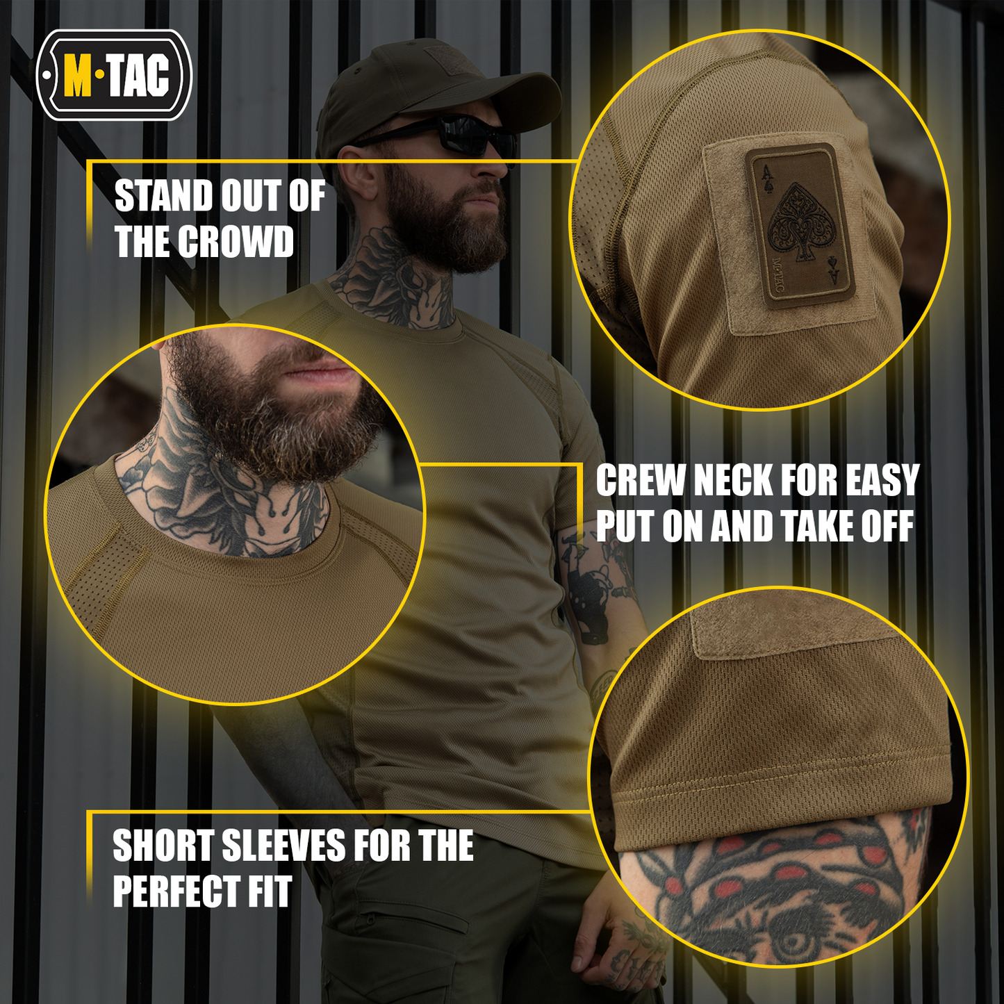 M-Tac T-Shirt Athletic Tactical Gen II with Loop Panels (Set of 3)