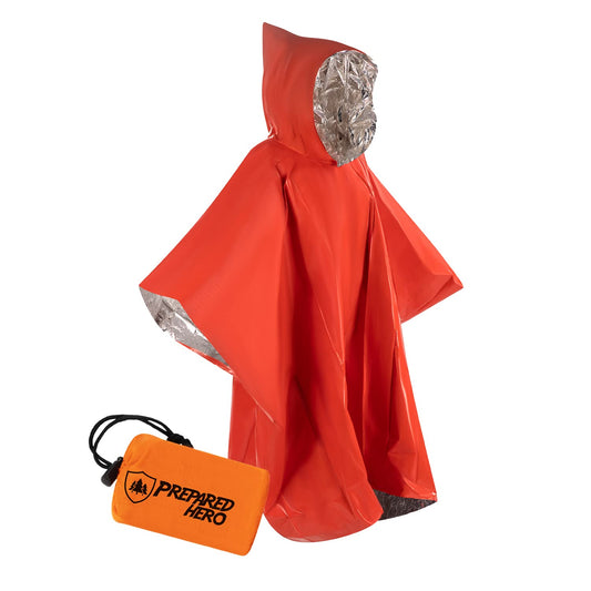 Hero Prepared Survival Tool Poncho for Camping, Heat Insulation