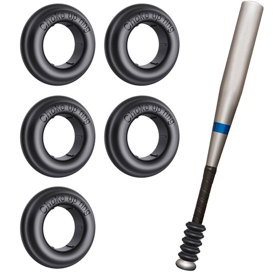 MIPREZT 5 Packs Baseball Bat Grip Choke Up Rings Choke Ring Baseball Softball Teeball Tball Bat Choke Up Ring Bat Knob Baseball Bat Accessories