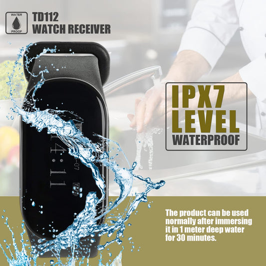 Retekess TD154 Restaurant Pagers for Servers,Waitress Pager System,1312ft,IPX7 Waterproof,3 Operating Modes,5 Watch Receivers for Hotel,Kitchen,Bar