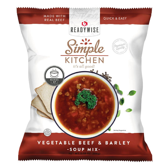 READYWISE - Simple Kitchen, Tomato Basil Soup, 17 Servings, MRE, Gluten Free, & Vegetarian, Food, Soup Mix, for Events, Hiking, Emergency Food Supply, Camping Essentials, or Daily Use, 1 Pack