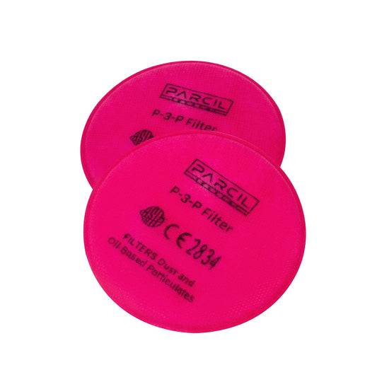 Parcil Distribution P-A-1 Replacement Filters - Carbon Activated Charcoal Organic Vapor Filter Set for PD-100 and T-60 Masks (Pack of 2)