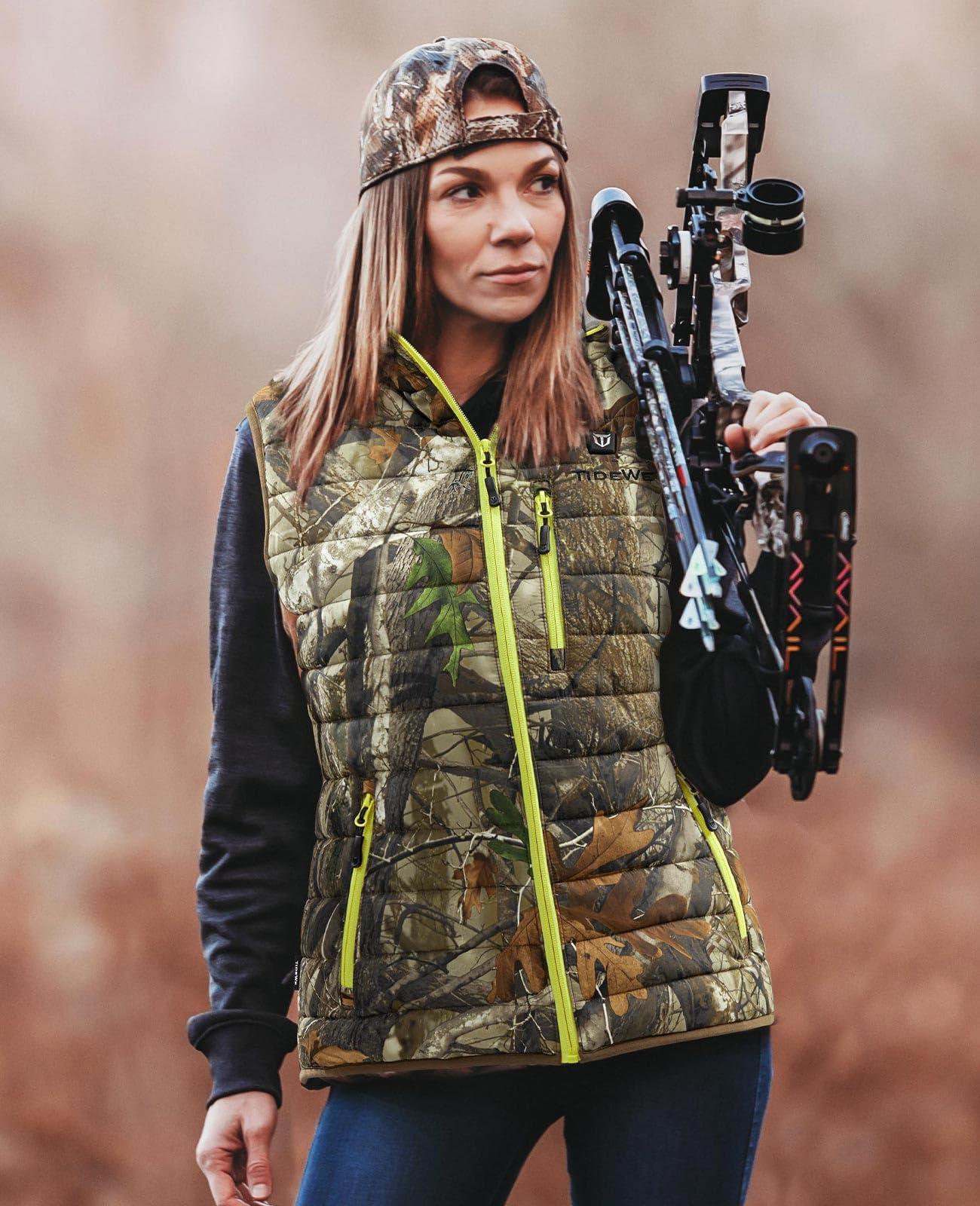 TIDEWE Women’s Lightweight Heated Vest with Battery Pack for Hunting/Hiking