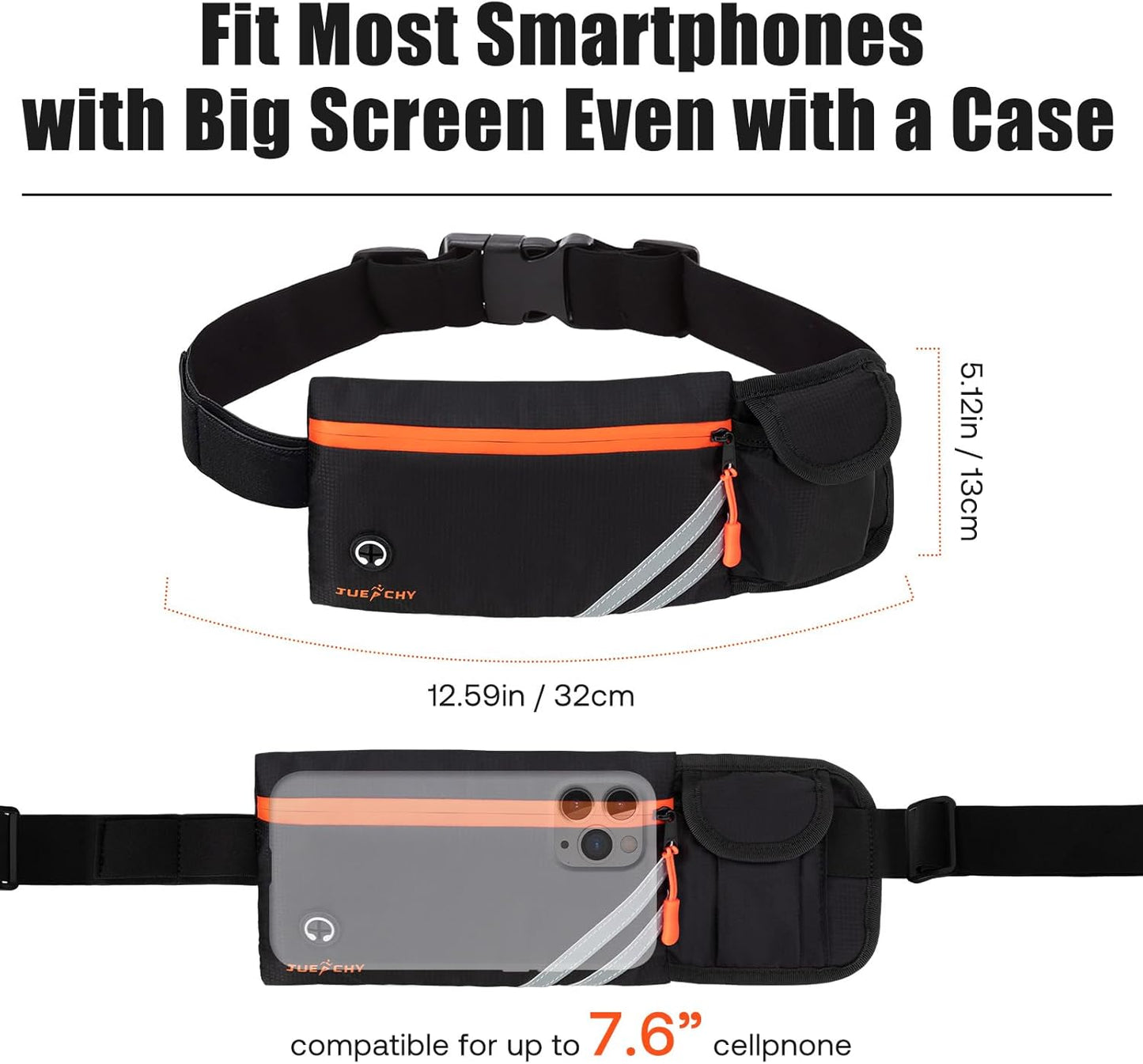 Jueachy Running Vest + Jueachy Running Belt with Water Bottle Holder