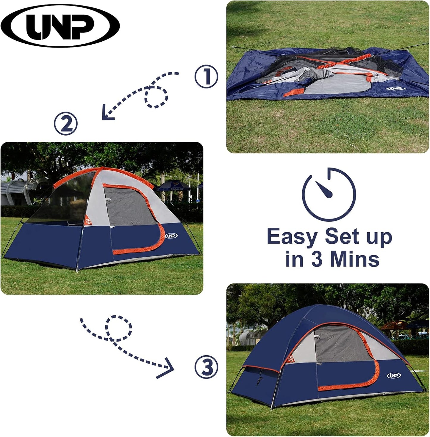 UNP Camping Shower Tent and 2 Person Camping Tent for Hiking Outdoor Fishing Portable