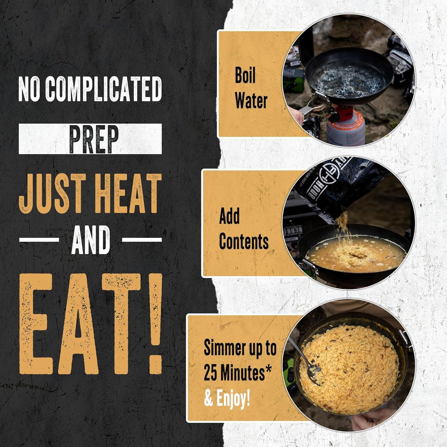 Ready Hour Beans Trio with Rice Kit Bucket (100 Servings) Survival Beans and Rice, Survival Food Storage, Emergency Preparedness Food, Prepper, Easy Prep, 30-Year Shelf Life