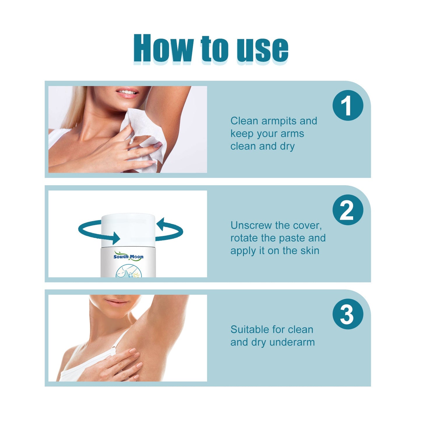 Coconut Oil Underarm Deodorant, Lighten Underarm Odor Refreshing And Fragrance Antiperspirant Cream
