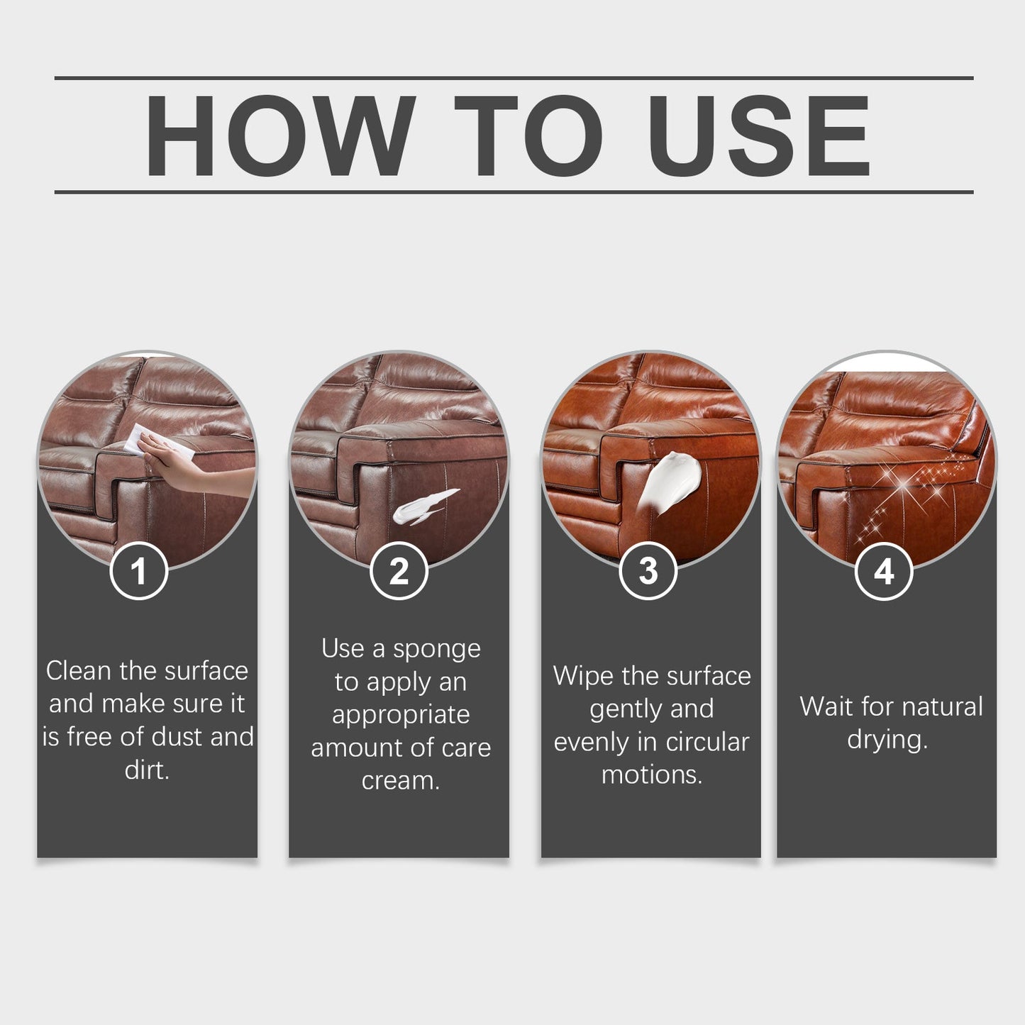 Leather Care Cream Furniture Leather Boots Coat Sofa Cleaning Care Polishing Leather Care