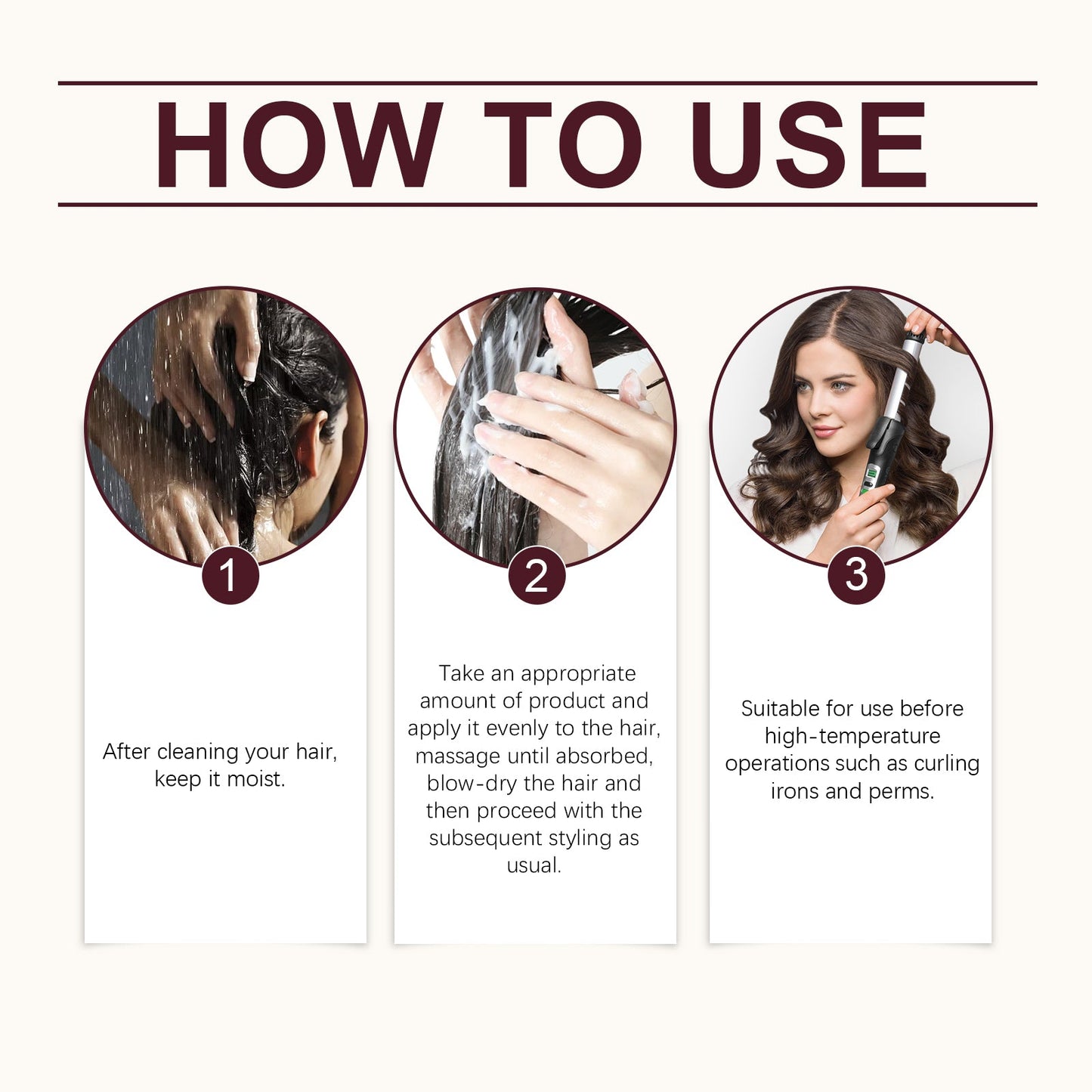 Heat Protection Free Shampoo Mask Gently Curing Dry, Split And Frizzy Hair At The End Of Hair Smooth And Bright Hair Mask