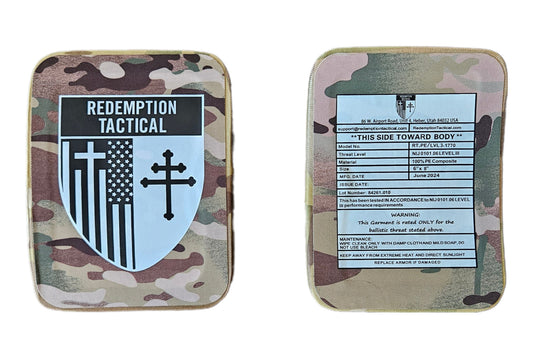 (PAIR) Level III 6x8" Side Plates (Lightweight Alumina PE Material)