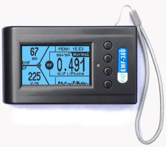 GQ EMF-380V2 3in1 EMF Meter RF detector up to 8GHz & 2.5Ghz RF Spectrum Analyzer
