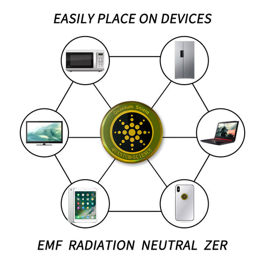 Quantum Anti Radiation Shield 5G EMF Protection - Phones Laptops - 12 Stickers