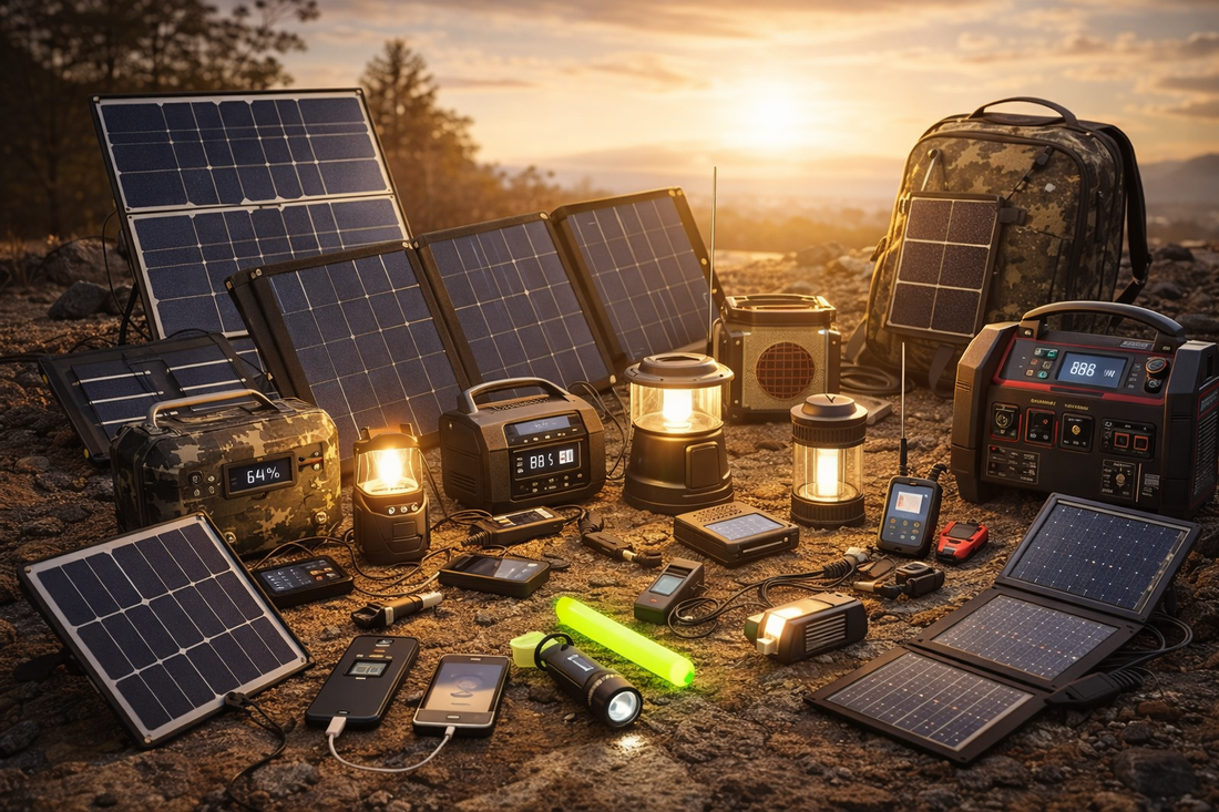 Portable Solar Gear and Chargers for Emergency Power and Off-Grid Living