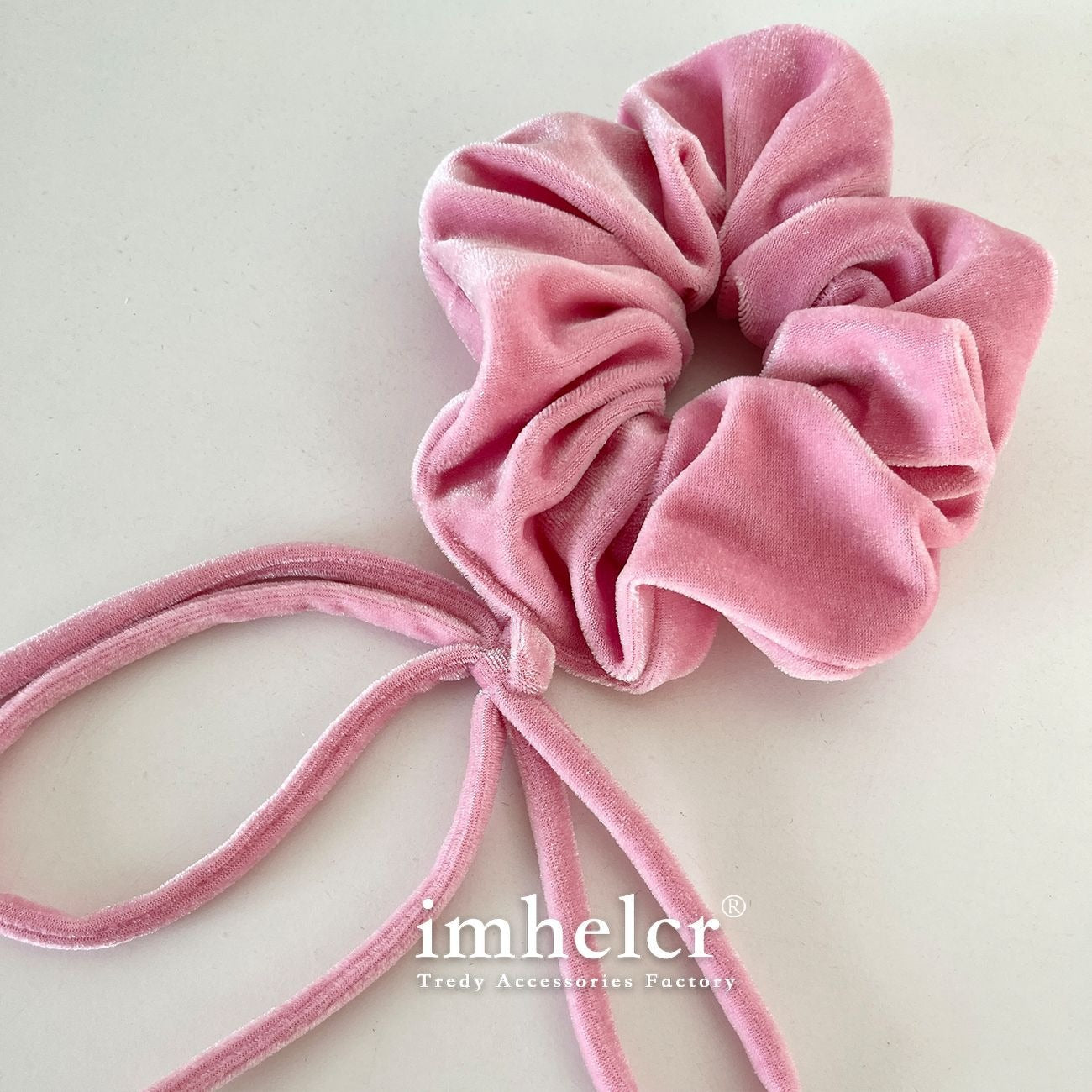 Vintage Velvet Long Ribbon Bow Large Intestine Hair Loop Head Rope Female