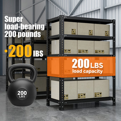 Household storage rack, adjustable display rack, carbon steel storage rack 100cm * 40cm * 180cm, five layers (black)