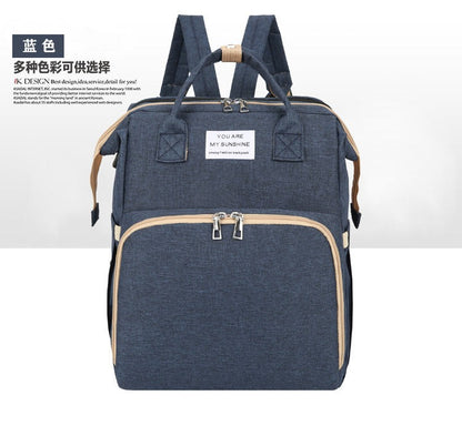 Portable Foldable Bed Mommy Bag For Going Out Lightweight And Large Capacity Mother And Baby Bag Backpack