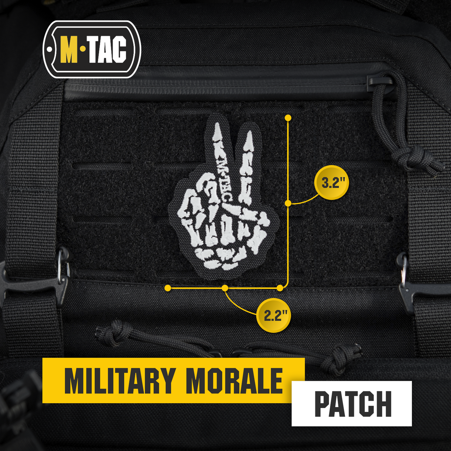 M-Tac GITD Patch Victory Hand (Embroidered)
