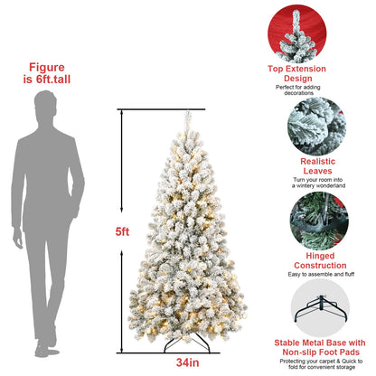 6FT PVC Memory Wire Christmas tree (With Light)