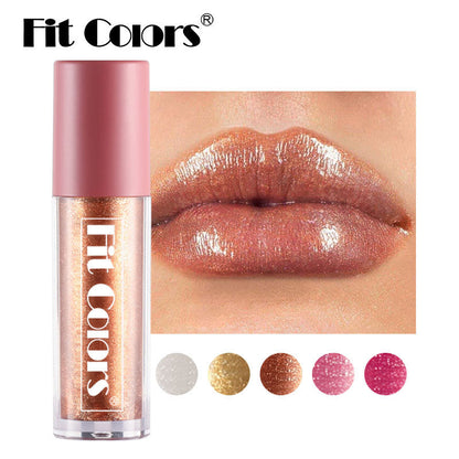 Fit Colors Pearlescent Lip Gloss Matte Non-Stick Cup Mermaid Sparkling Lip Gloss