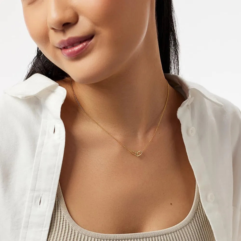 Interlocked Titanium Steel Necklace