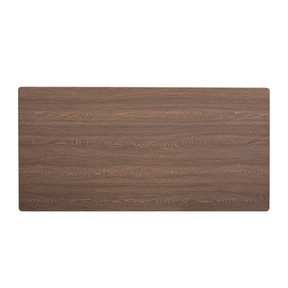 TREXM 5-piece compact bar table with table and stool - modern industrial design (dark brown)