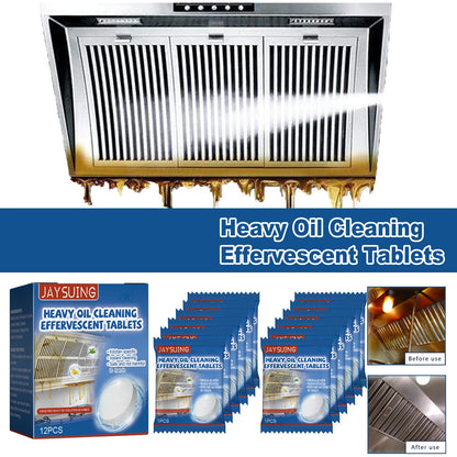 Kitchen Oil Stain Cleaning Tablets Heavy Oil Dirt Stain Cleaning Effervescent Tablets Kitchen Range Hood Cooktop