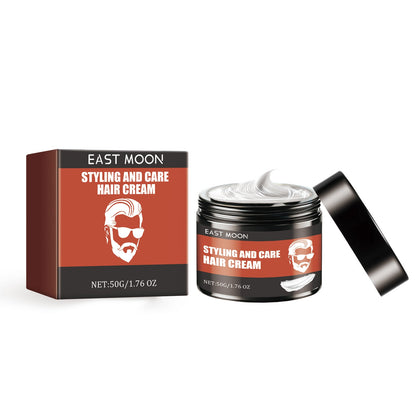 Styling And Care Hair Cream, Strong Hair Styling Moisturizing Shine Long-Lasting Styling Natural Volumizing Cream