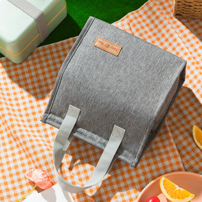 Fashionable and simple vertical large capacity portable insulated lunch bag