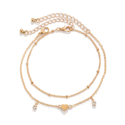 Beach Anklet Star Butterfly Chain Imitation Pearl Foot Chain Ocean Wind Shell Dolphin Foot Jewelry