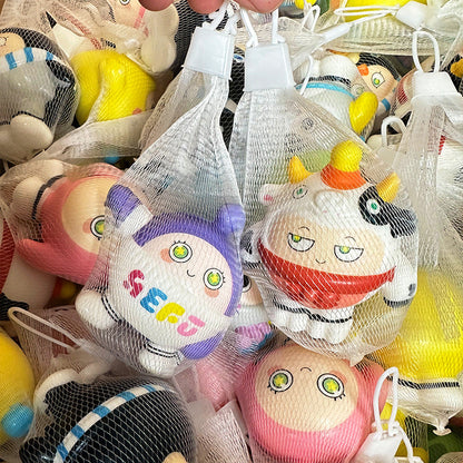 Netbag Egg Boy Party Pinch Music Stress Relief Toy Slow Rebound Ventilatory Artifact Cartoon Stress Relief Student Small Gift Item