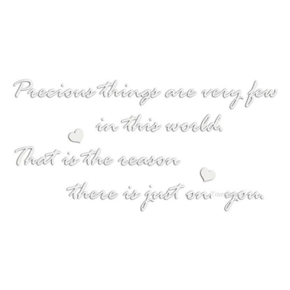 Precious English Letter Acrylic Mirror Surface Sticker Literary Sentence Background Wall Decoration Self-Adhesive 3D Wall Sticker