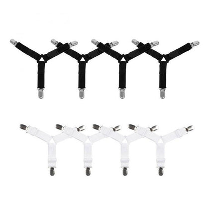 Bedding Article Accessory 4pcs  Nylon Buckle Elastic Band Non Slip Sheet Fixer Holder for Bed sheets Practical Bedspread
