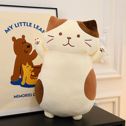 Cat Doll Girl Holding Big Doll Plush Toy Birthday Gift Girl