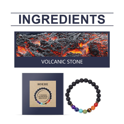 Colorful Volcanic Stone Bracelet Jewelry Beads Bracelet Colorful Volcanic Stone Bracelet Adjustable Braided Beading