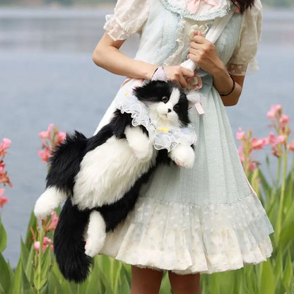 Handmade plush cat backpacks: super cute, trendy. Great bday gifts or toys, doubles as a cat - themed shopping bag!