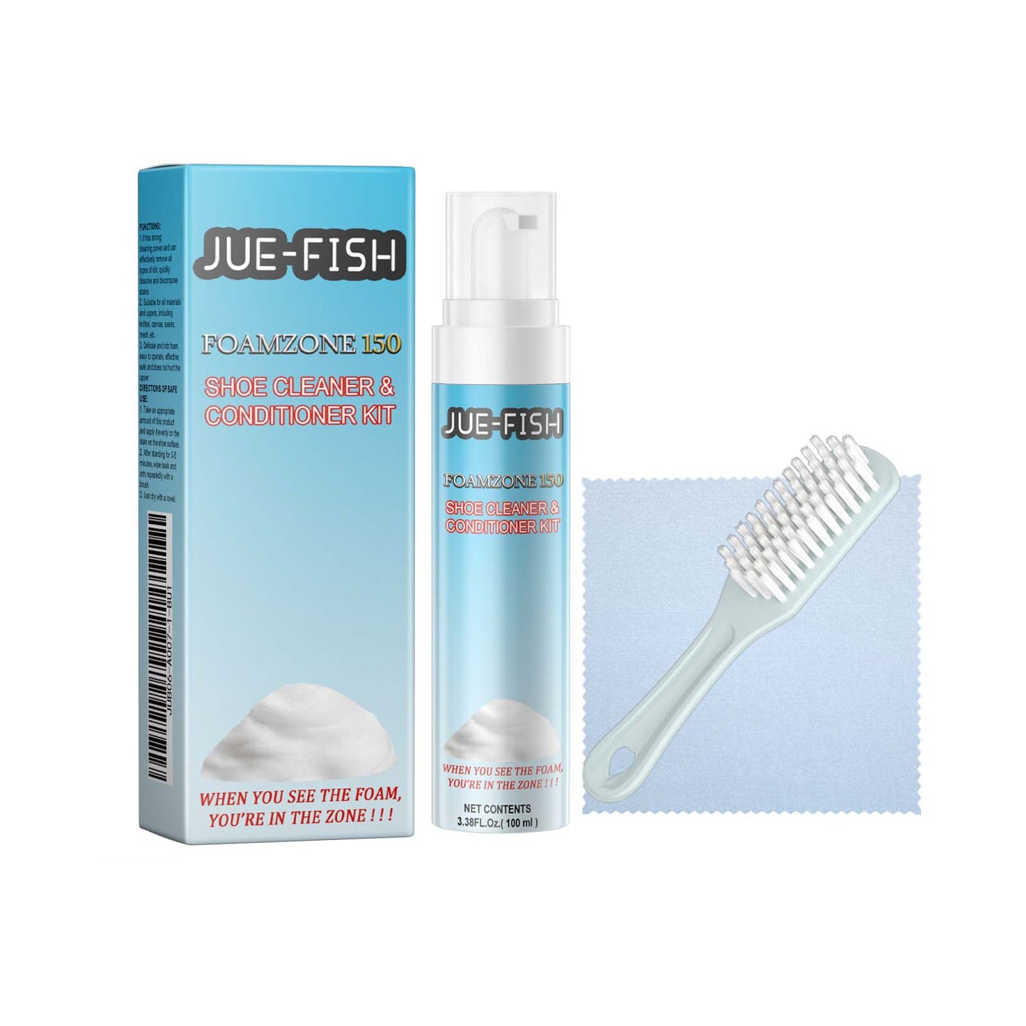 Shoe Cleaning Care Set Small White Shoes Yellow Edge Stain Cleaning White Portable Whitening Agent