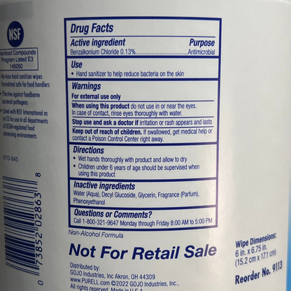 PURELL (2 PACK, 270 EACH) Hand Sanitizing Wipes Fresh Citrus Scent BB 03/27