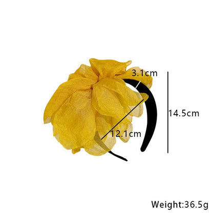 Handmade European and American headbands with versatile fabric flower hair accessories