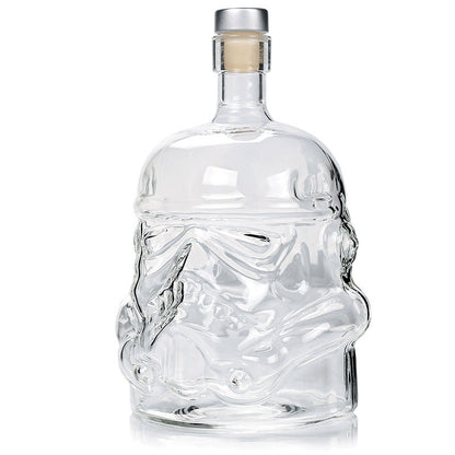 High borosilicate heat-resistant and cold resistant glass wine bottle Star Wars White Soldier glass wine bottle creative decanter liquor dispenser