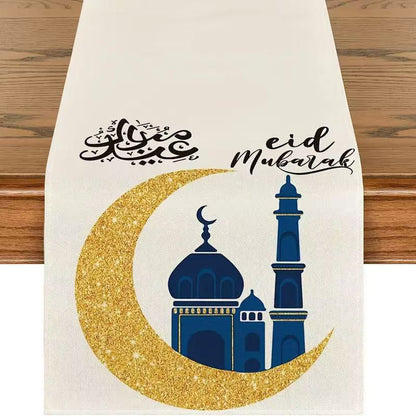 Printed Moon Castle House Tablecloth Home Decoration Party Festival Atmosphere Table Flag