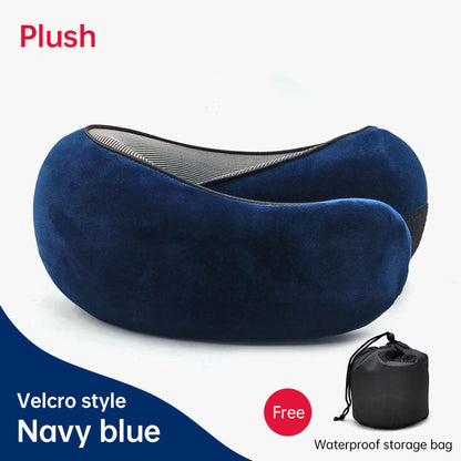 Memory Foam Neck Travel Pillow: Soft, 360° Head Support, for Home, Plane & Car