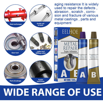 AbCasting Adhesive High Temperature Resistant Welding Adhesive For Metal Castings Crack Repair Agent Leak-Blocking Waterproof Electric Welding