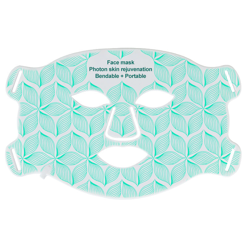Skin rejuvenating facial mask LED household silicone beauty mask eight color photon spectrum silicone large row lamp