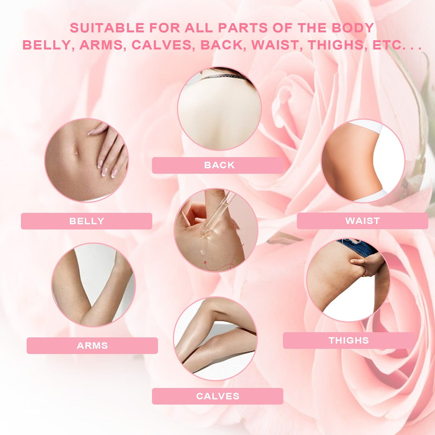 Rose Stem Flower Oil, Body Skin Massage Treatment Moisturizing And Firming Loose Skin Slimming Treatment Oil