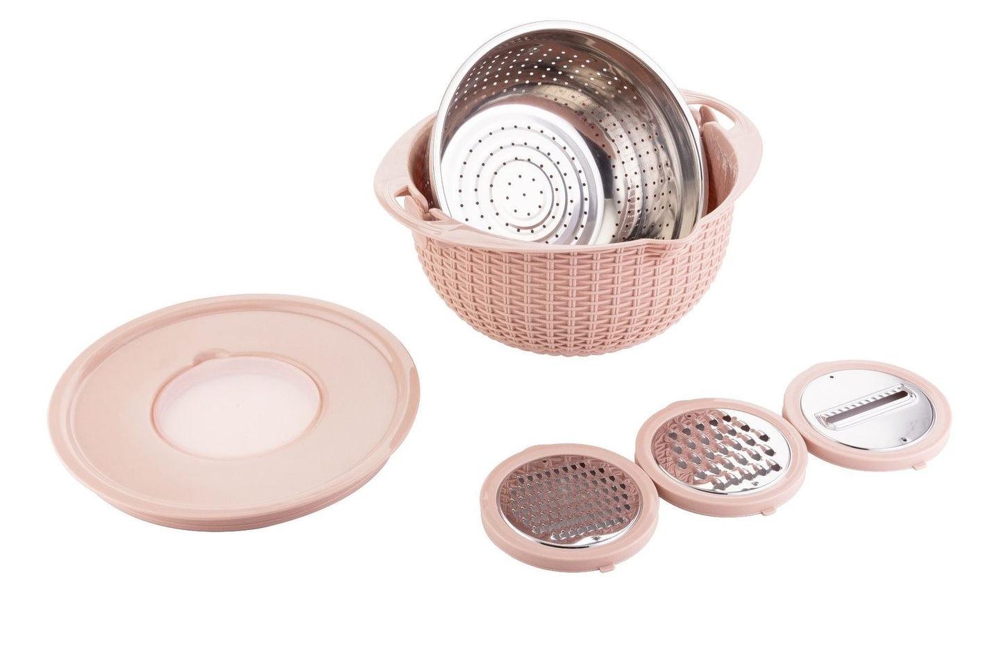 Stainless steel water filter basin household rotatable double layer vegetable washing and draining basket stainless steel line